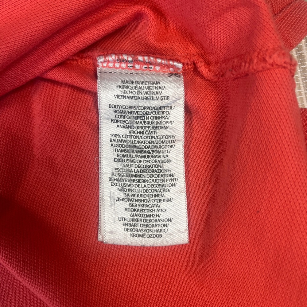 Polo by Ralph Lauren Men's Red Polo Shirt with Blue Logo - Picture 7 of 9